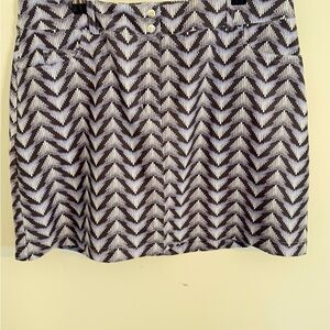 Slazenger Black and White Zigzag Mini Skirt